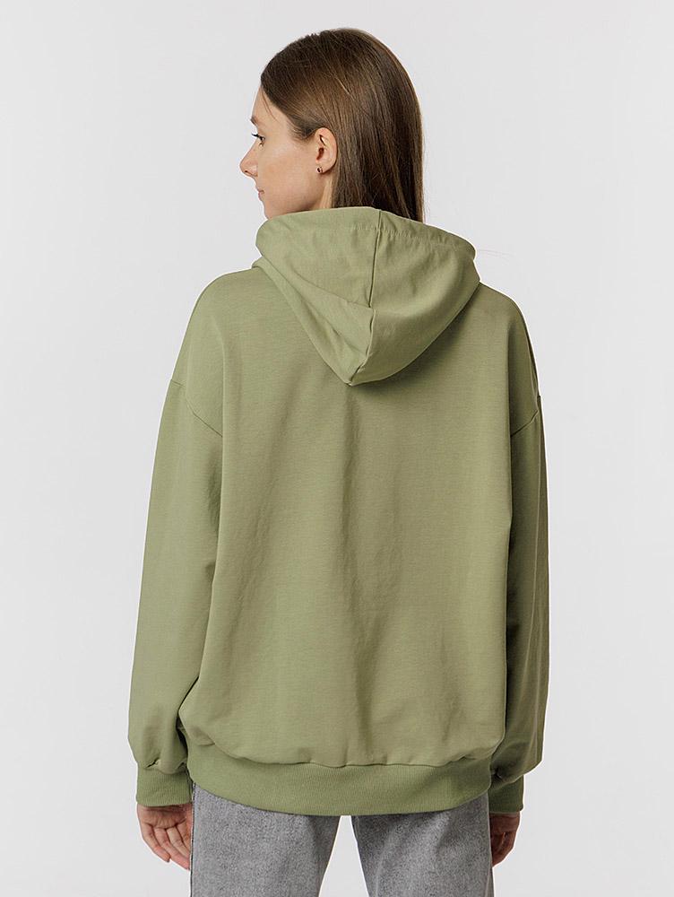 Худі жіноче оверсайз ЦБ-00216244 р. 44 Оливковий (SKT000900305) - фото 3 Худі жіноче оверсайз ЦБ-00216244 р. 44 Оливковий (SKT000900305) - фото 3