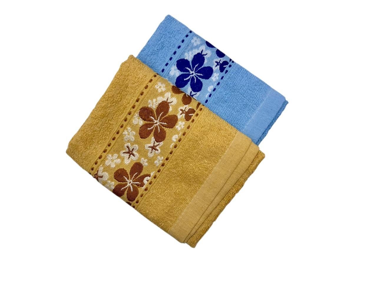 Полотенце махровое Цветы 50х100 см 2 шт. (00833/50x100/c2/WP)