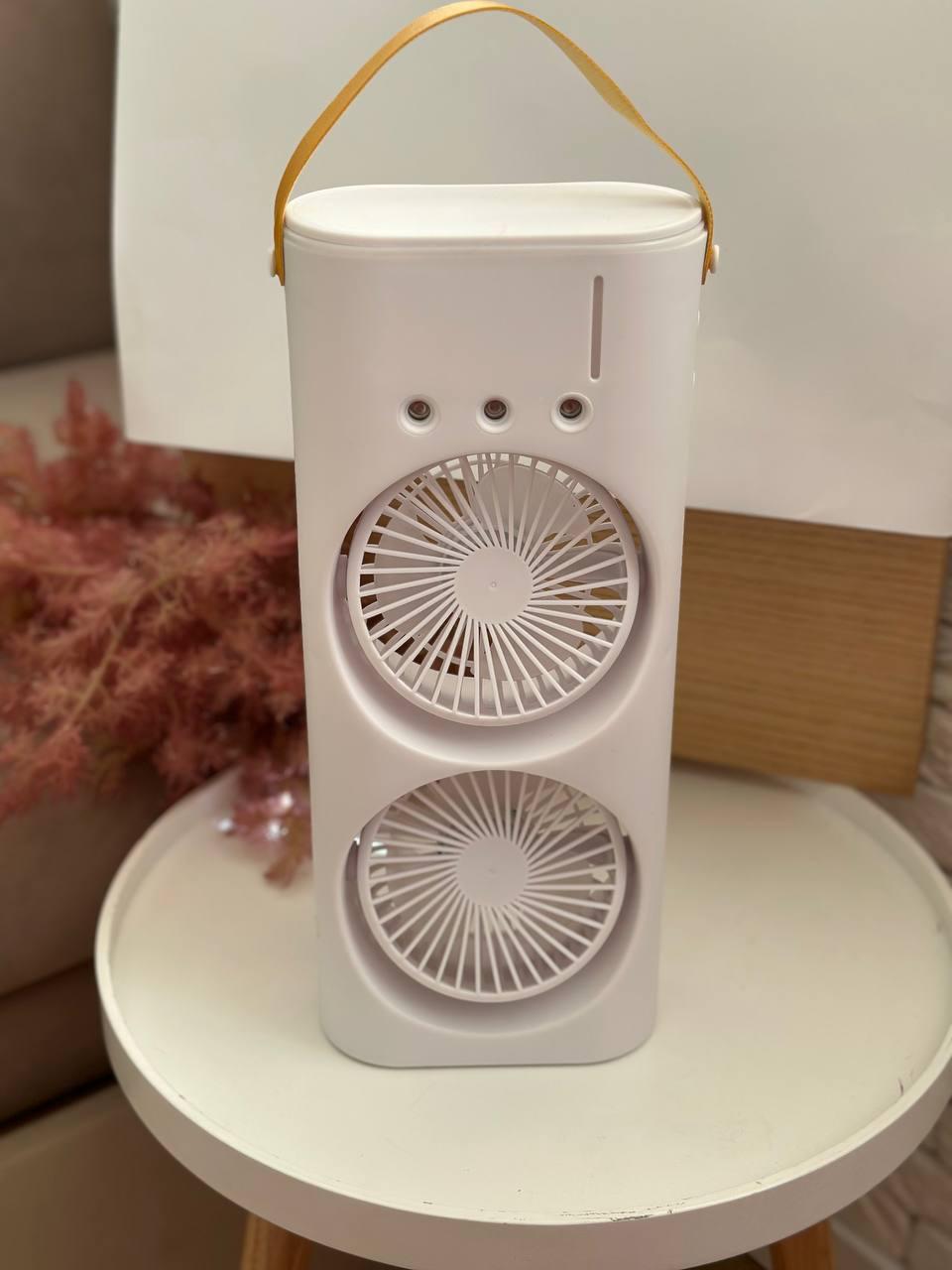 Вентилятор настільний подвійний Double-ended Spray Fan LS-128 з охолоджуванням Білий - фото 2