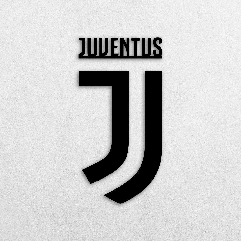 Настенное панно из дерева TWD FC Juventus 74х38 см Черный (ww-WALL51004L)