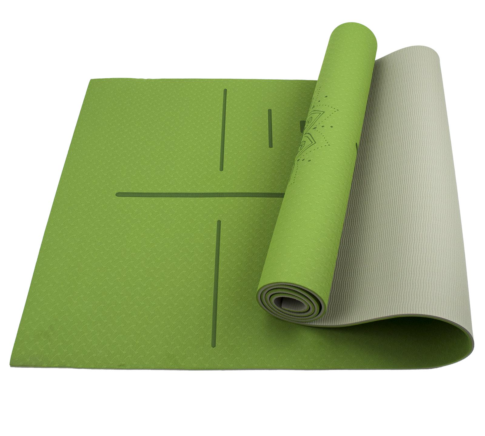 Килимок для йоги та фітнесу Sportcraft TPE 6 мм Green/Grey (ES0024) Килимок для йоги та фітнесу Sportcraft TPE 6 мм Green/Grey (ES0024)