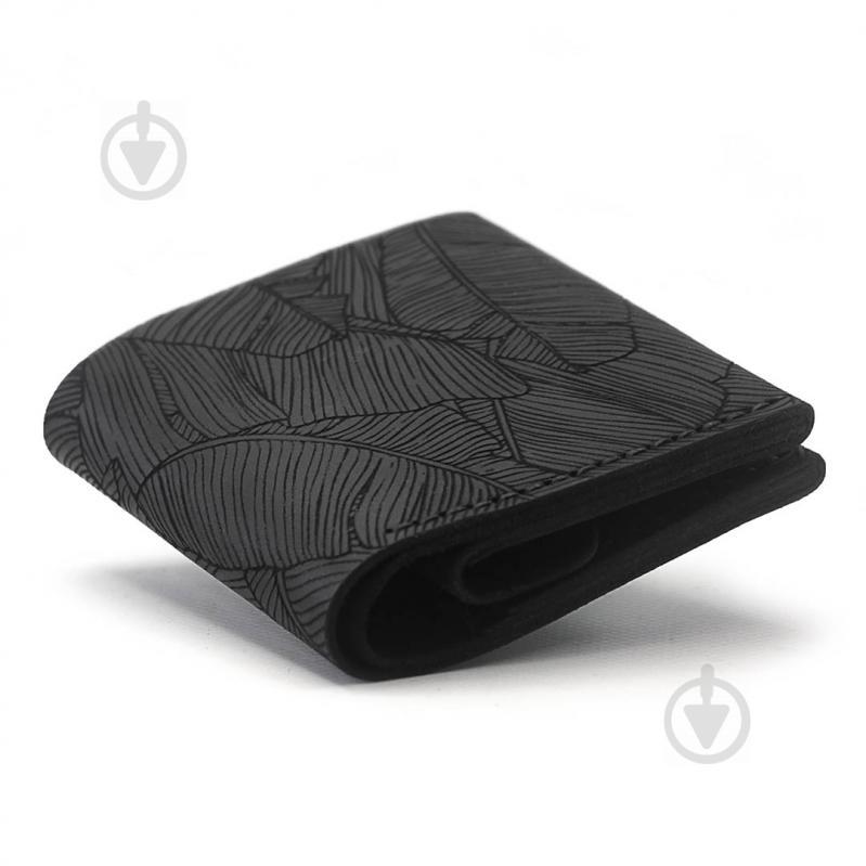 Кошелек из натуральной кожи Square Fern Черный (as120102-f) Кошелек из натуральной кожи Square Fern Черный (as120102-f)