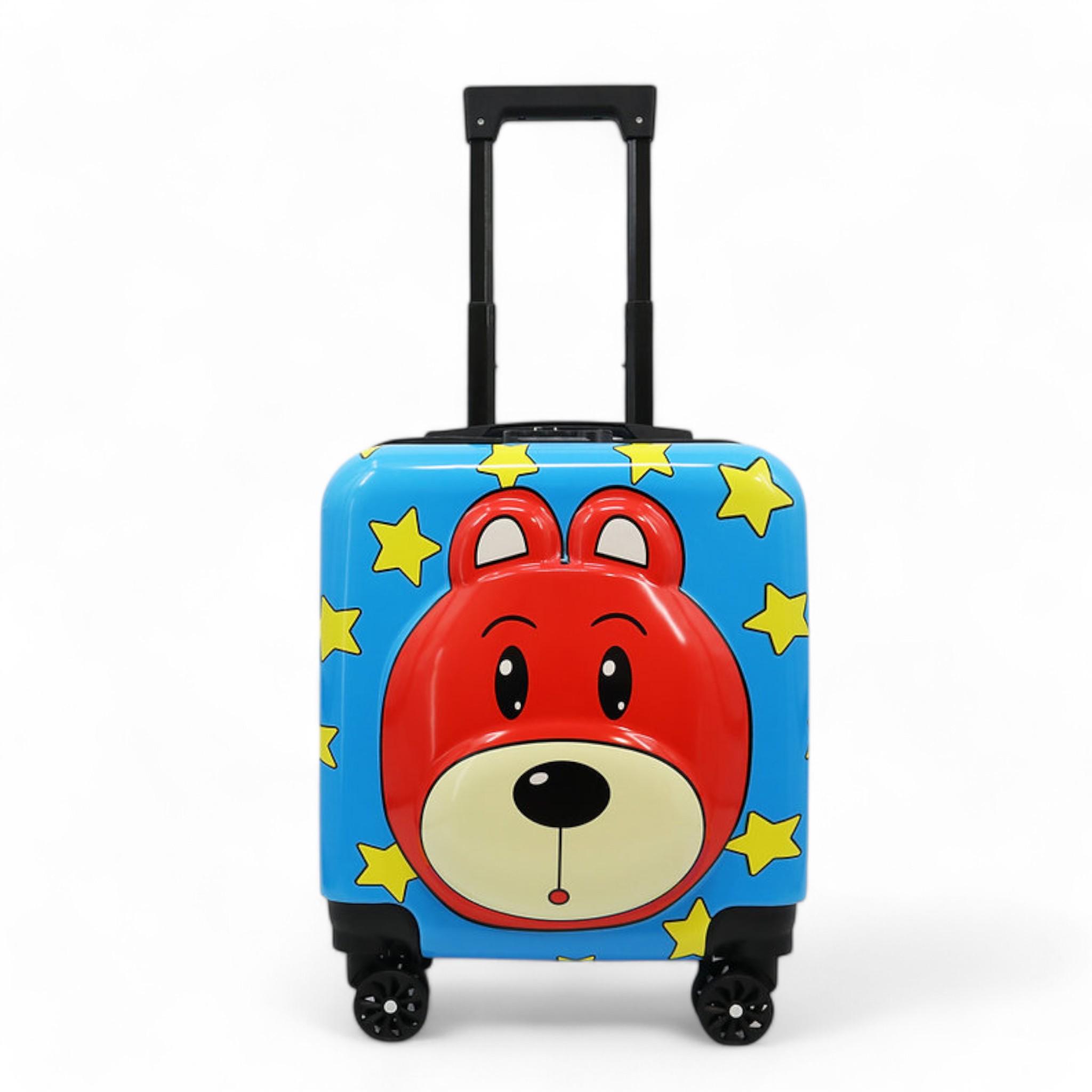 Валіза дитяча H&H Blue Star Bear ABS-пластик на 4 коліщатках з кодовим замком 35 л (S_D-5)