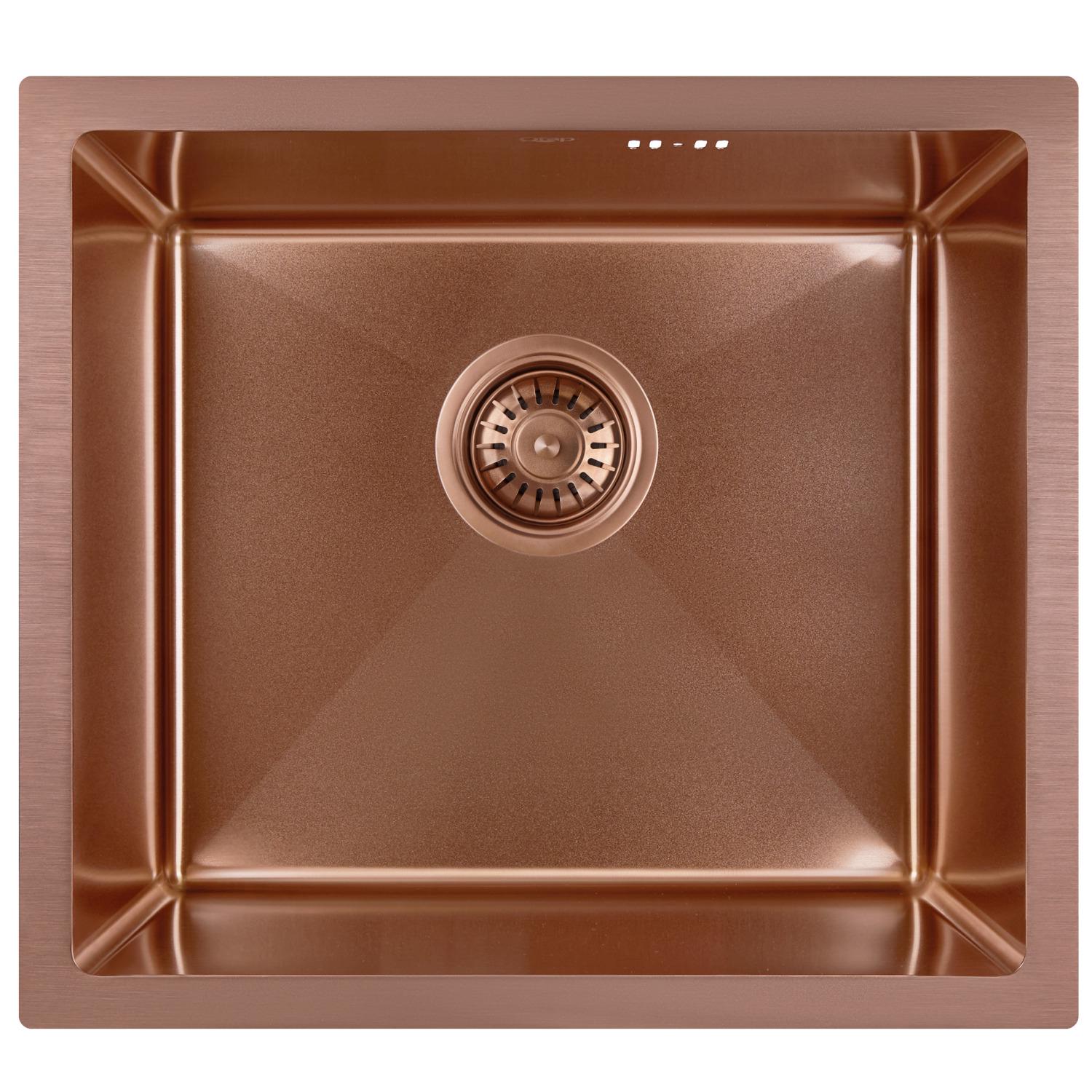 Мойка кухонная Qtap QTD4843BRPVD10 прямоугольная из нержавеющей стали 480x430 мм (131310)