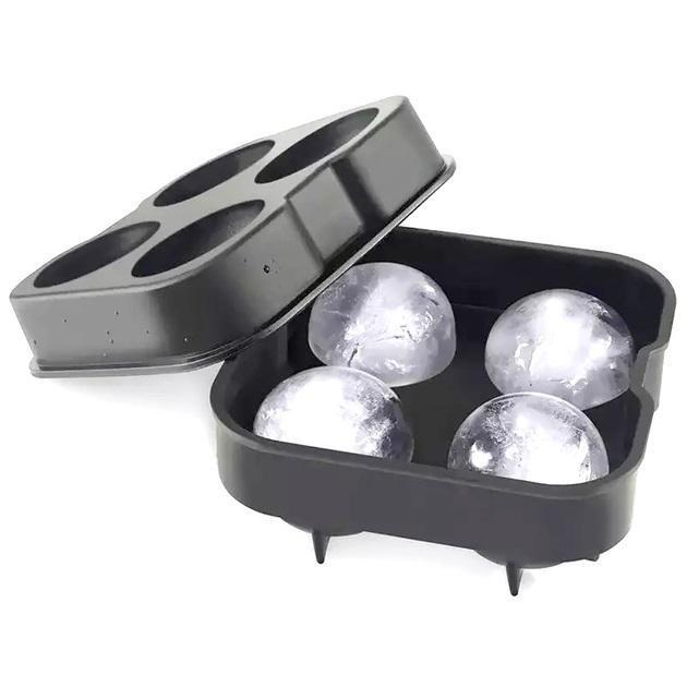Форма для льоду Куля силіконова 4 комірок Чорний (НР051354) - фото 5
