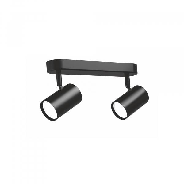 Світильник Videx під лампу накладний поворотний Чорний 2xGU10 (VL-SPF05B-BPB)