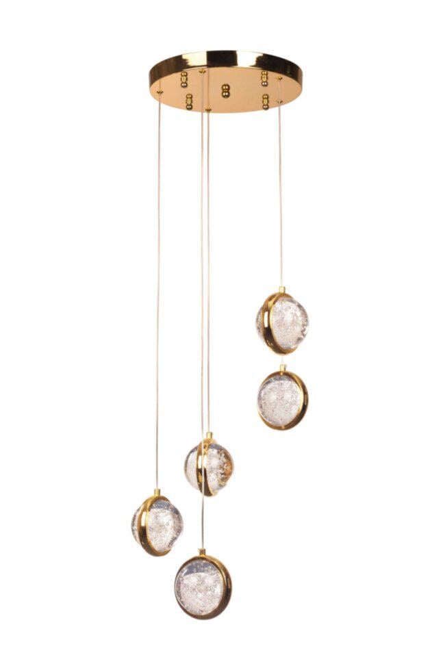 Люстра WunderLicht Wl1475 37,5x150 см Прозрачно-золотистый (WL1475-35)