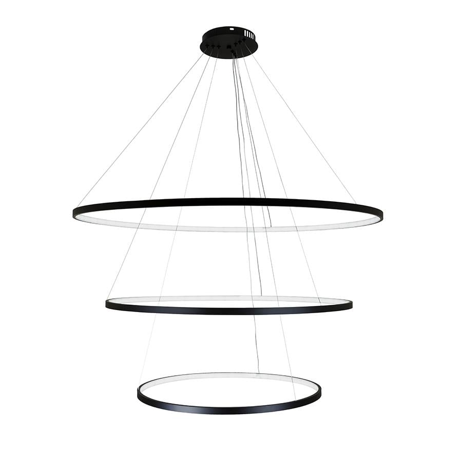 Люстра подвесная светодиодная Levistella 7529832-3A 600/800/1000 мм Черный