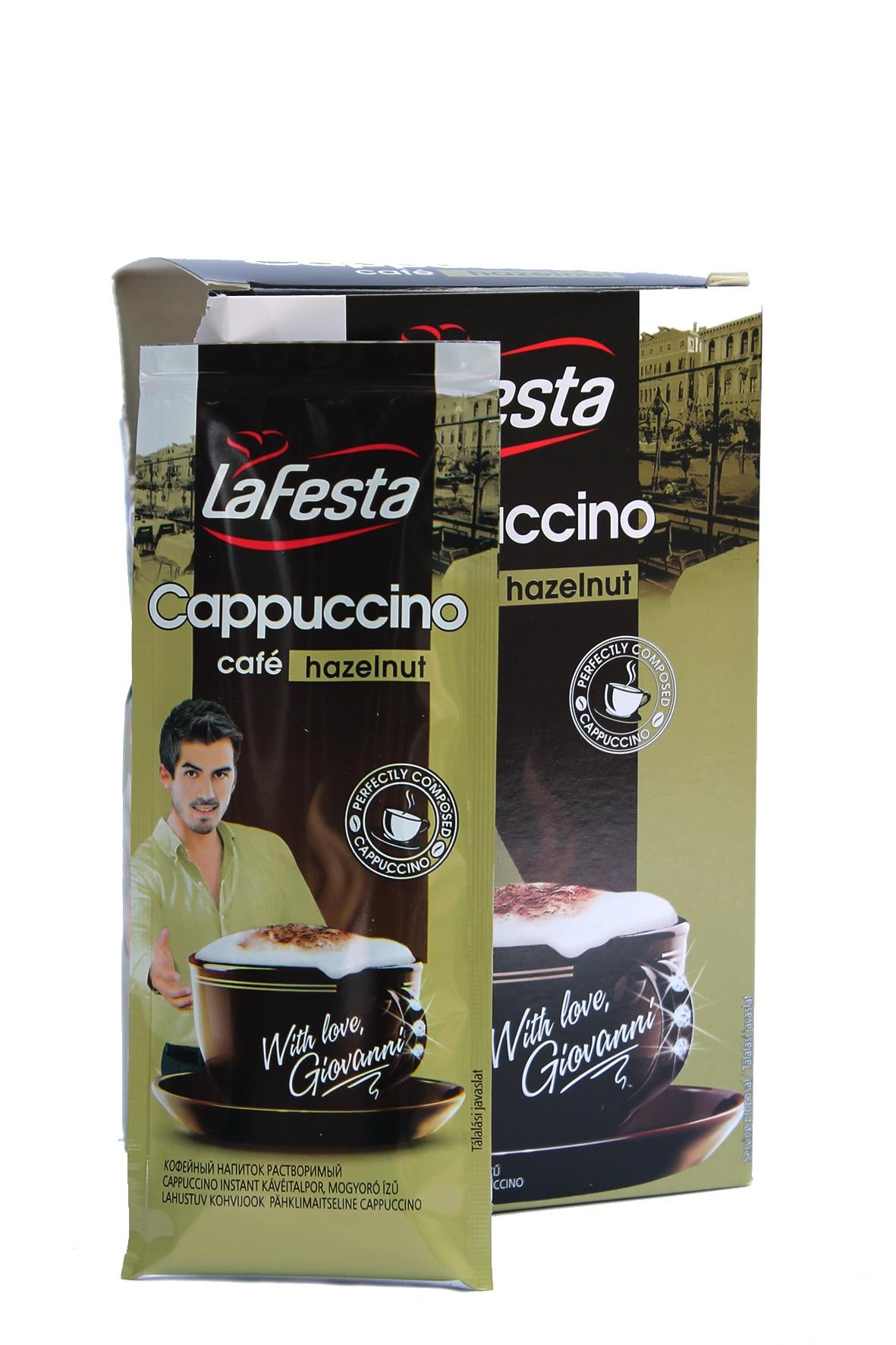 Кавовий напій La Festa capuccino hazelnut в стіках 10х12,5 г (578)