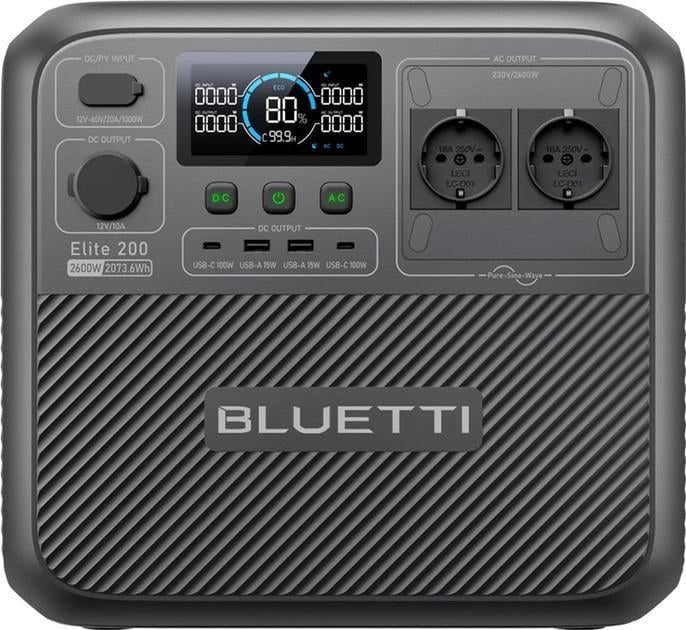Портативна зарядна станція BLUETTI Elite 200 V2 2600 Вт 2073 Вт/г