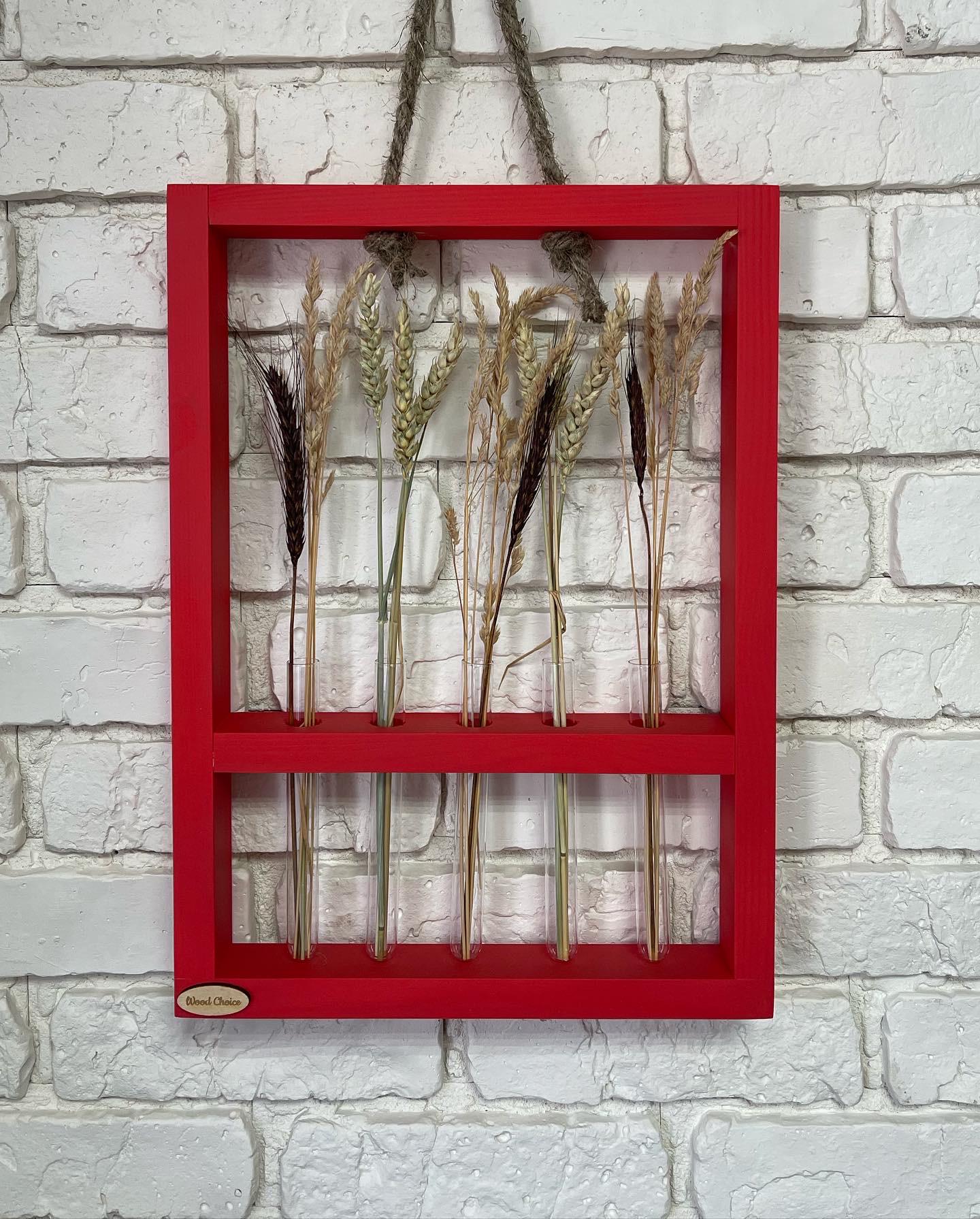 Подставка с колбами для цветов 29х40 5 шт. Красный - фото 1 Подставка с колбами для цветов 29х40 5 шт. Красный - фото 1