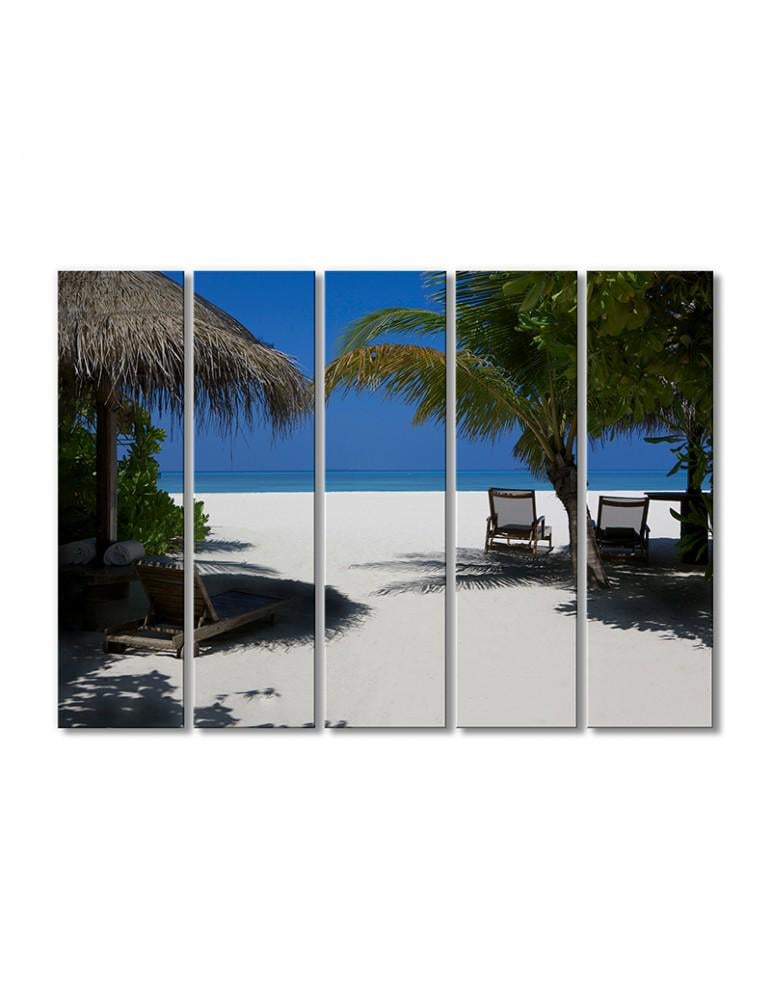 Картина модульная Рай на Гавайи 5 модулей 70x105 см