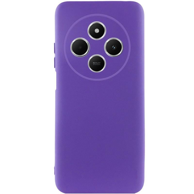 Противоударный чехол TPU GETMAN Liquid Silk Full Camera для Xiaomi Redmi 14C / Poco C75 Фиолетовый / Ultra Violet