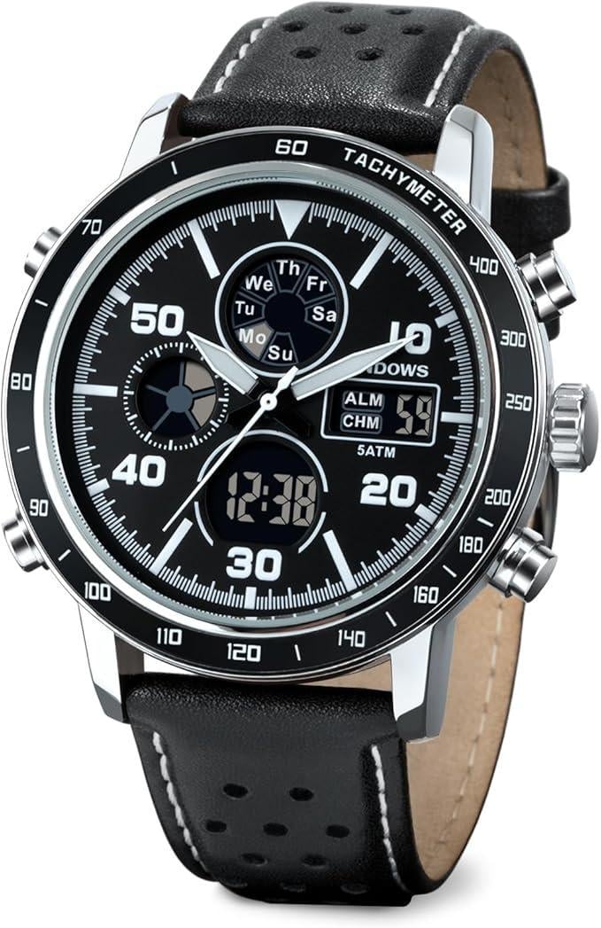 Часы PINDOWS для мужчин цифровые аналоговые