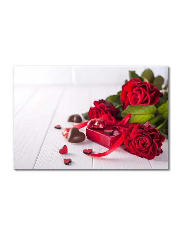 Картина модульная Розы и конфеты 1 модуль 70x105 см