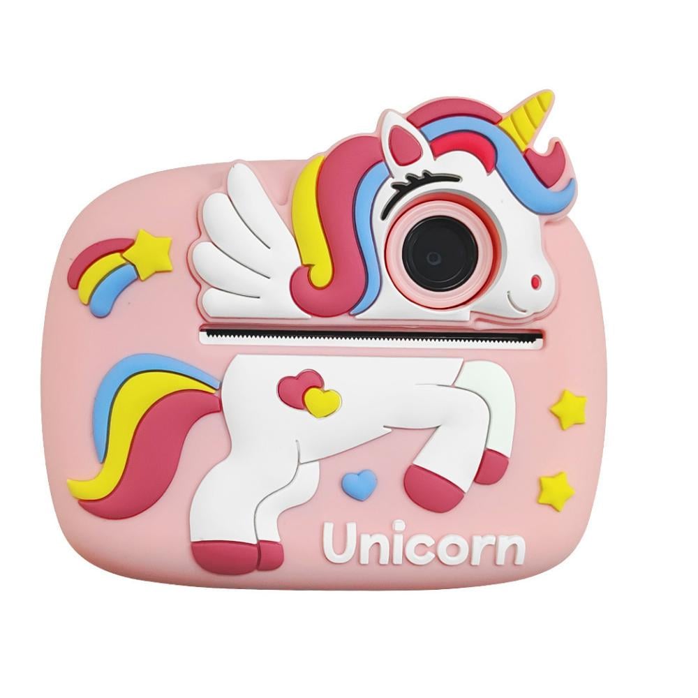 Фотоаппарат цифровой детский D-1A Unicorn 2,4" IPS HD экран фото и видеосъемка Pink (644333)