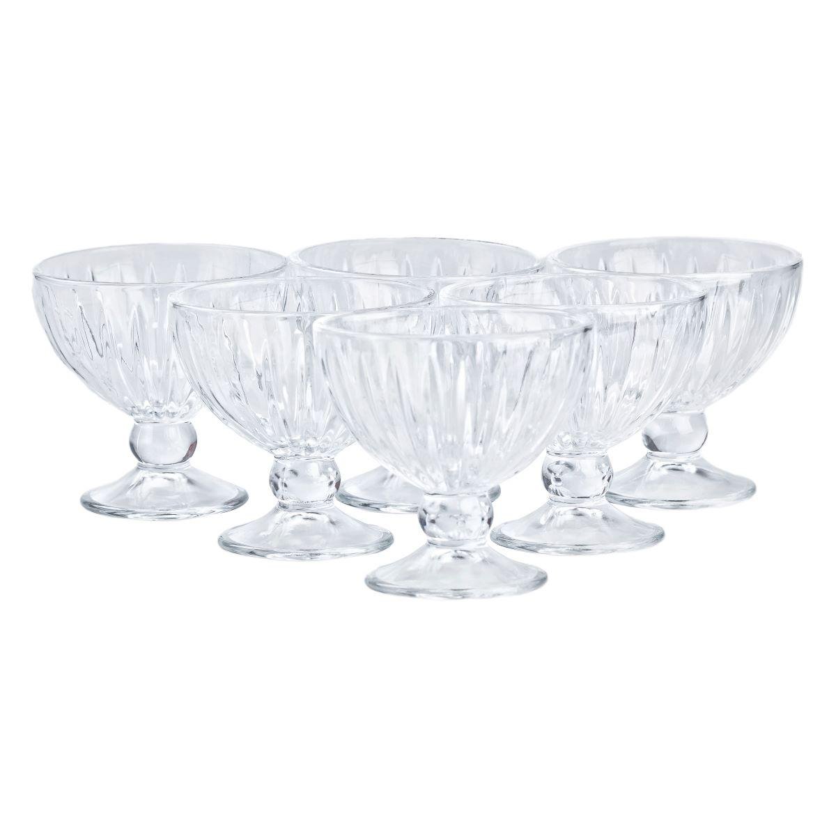 Креманка на ножке стеклянная 250 мл 6 шт. Прозрачный (4149) - фото 3 Креманка на ножке стеклянная 250 мл 6 шт. Прозрачный (4149) - фото 3