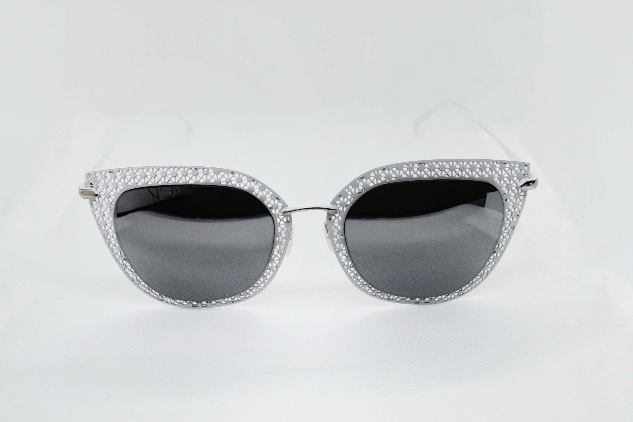 Очки женские солнцезащитные кружево Белый (А-21)