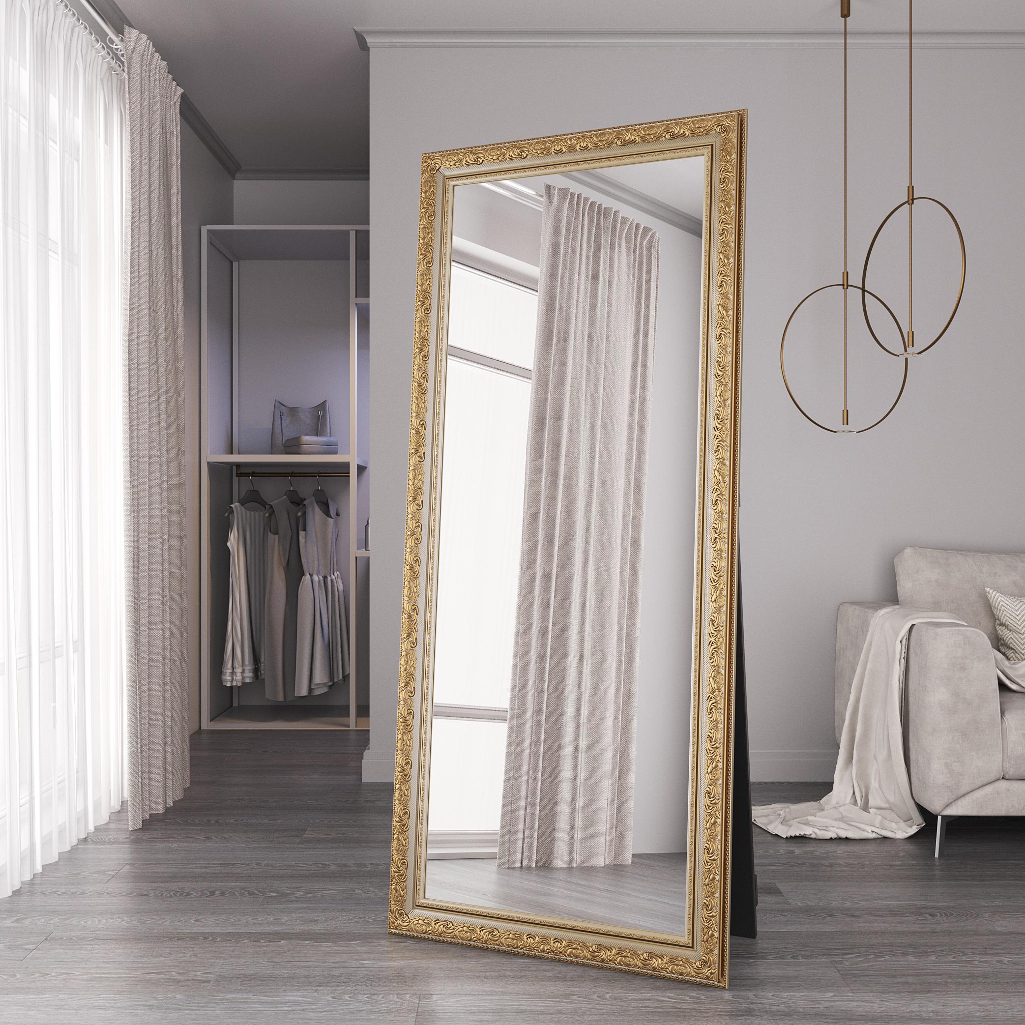 Зеркало напольное Black Mirror 176х76 см Золото патина (8731А-35)