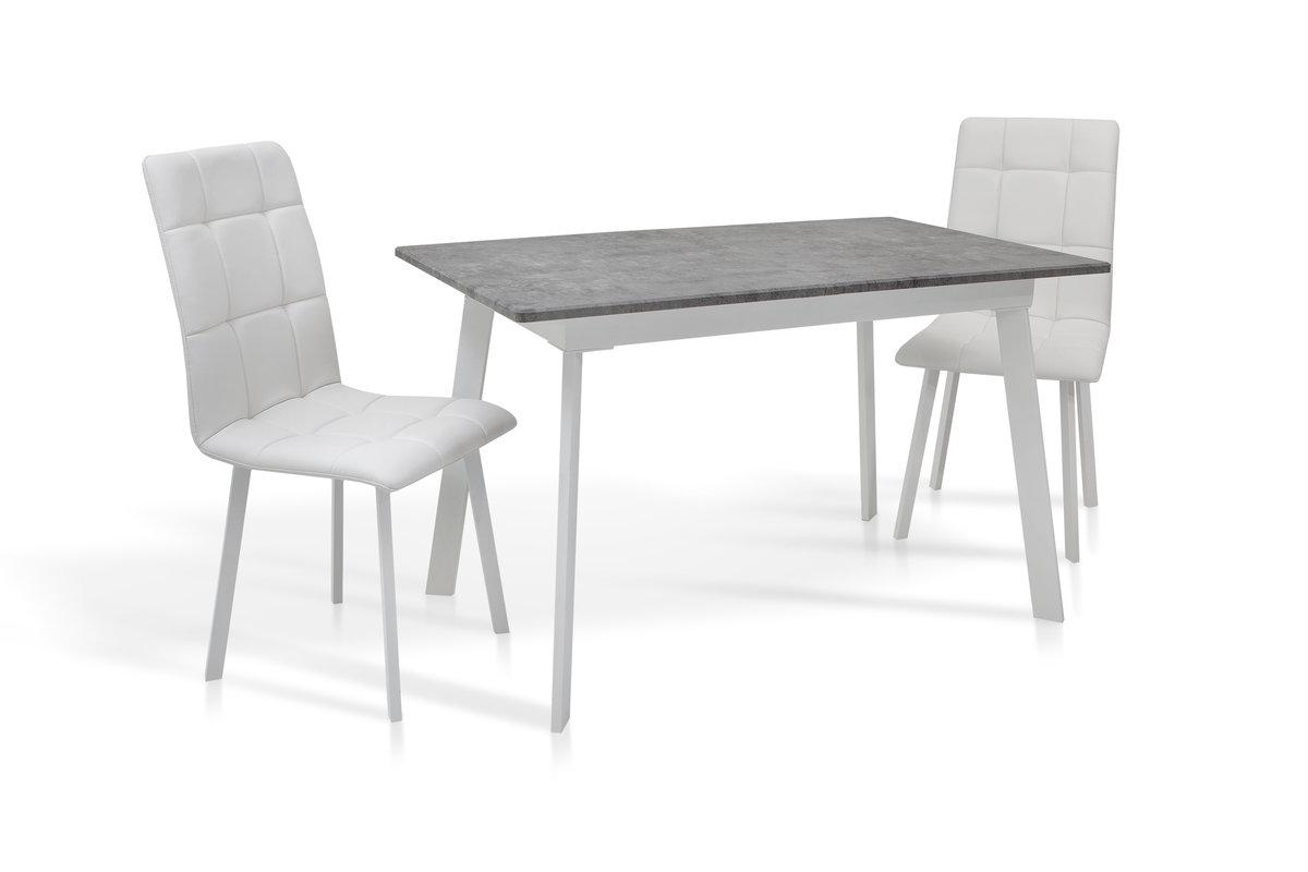 Обідній стіл Мікс Меблі Етна 1200х750 мм Білий/Мармур світлий (25402647) - фото 3 Обідній стіл Мікс Меблі Етна 1200х750 мм Білий/Мармур світлий (25402647) - фото 3