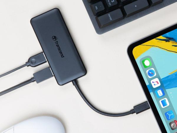 Концентратор Transcend USB Type-C HUB 6 ports microSD/SD Черный - фото 4