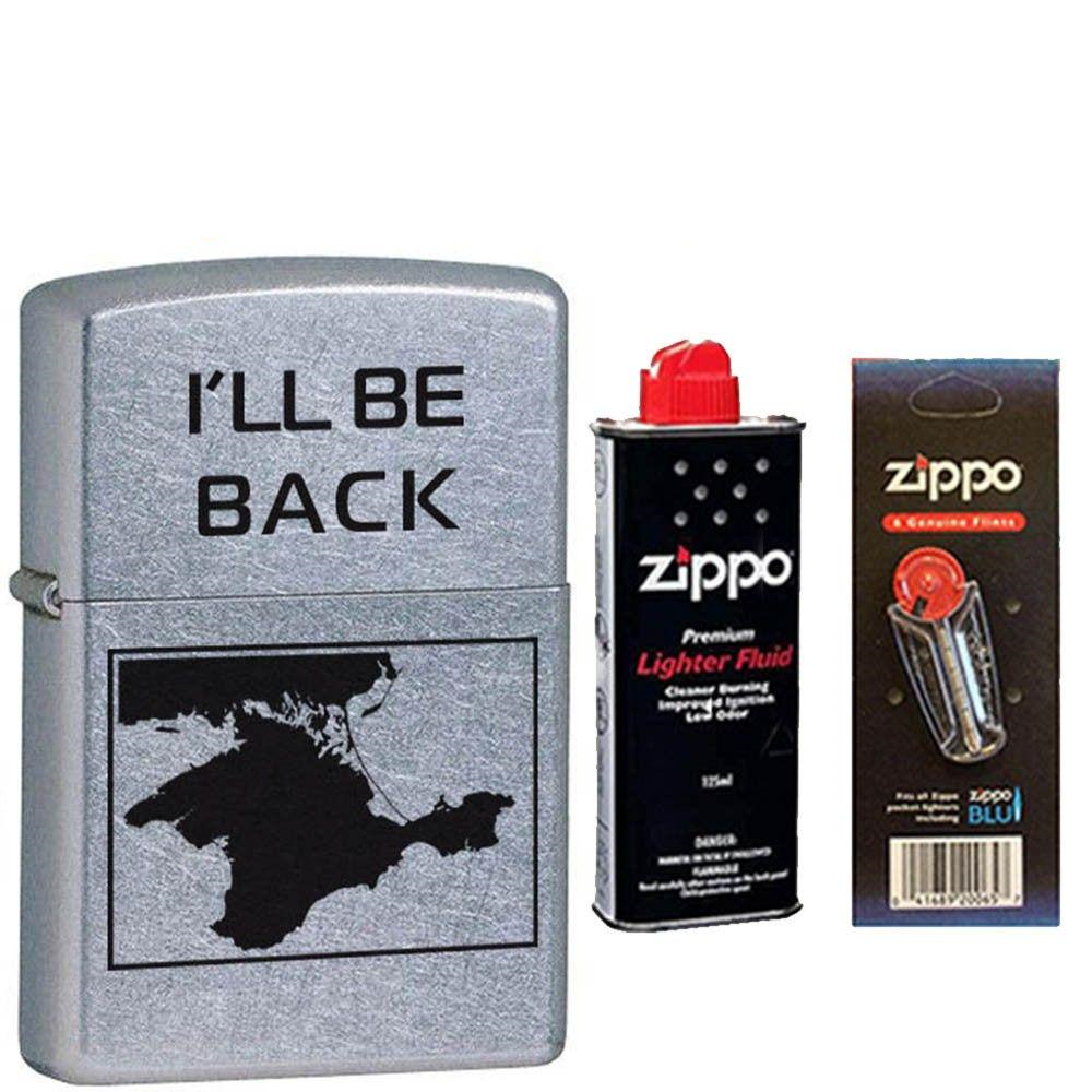 Зажигалка ZIPPO 207 Classic Street "I'll be back" Chrome 207IlBe бензин/кремни Зажигалка ZIPPO 207 Classic Street "I'll be back" Chrome 207IlBe бензин/кремни