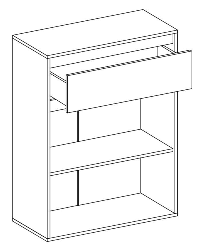 Комод з шухлядой Мебель-Сервіс 2Д1Ш Торіно Дуб артізан/Сірий (26879930) - фото 4 Комод з шухлядой Мебель-Сервіс 2Д1Ш Торіно Дуб артізан/Сірий (26879930) - фото 4
