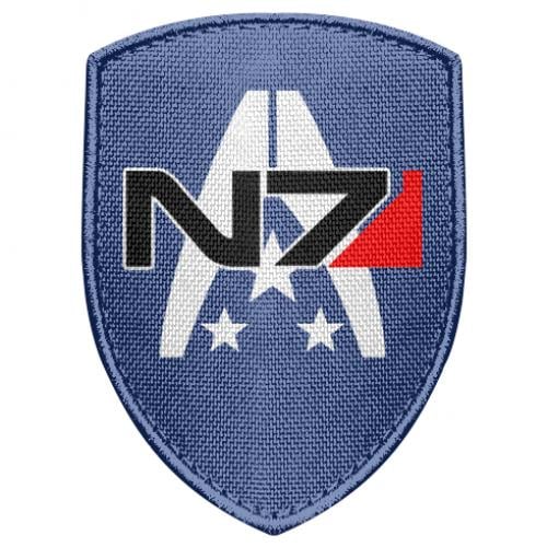 Шеврон щит Mass Effect logo N7 (17669671-5-49324)