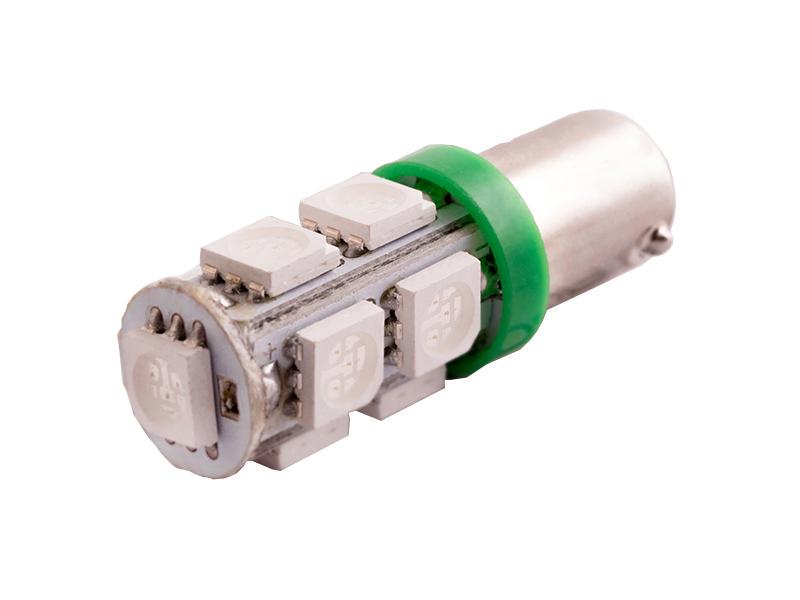 Автомобильная лампа светодиодная LEDUA BA9S-5050-9 SMD 12V Зеленый (112) Автомобильная лампа светодиодная LEDUA BA9S-5050-9 SMD 12V Зеленый (112)