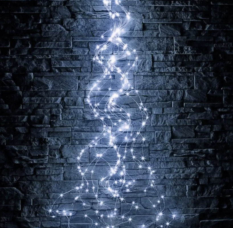 Гірлянда Oscar Кінський хвіст від USB з пультом 200 LED 2 м 10 ниток Білий (24536)