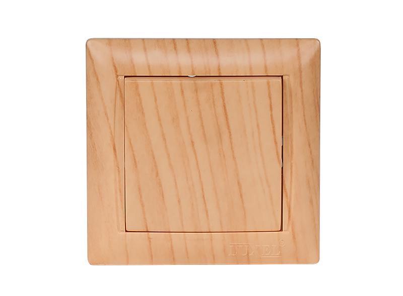 Выключатель одноклавишный Luxel 3802 PRIMERA Сосна (27552461)