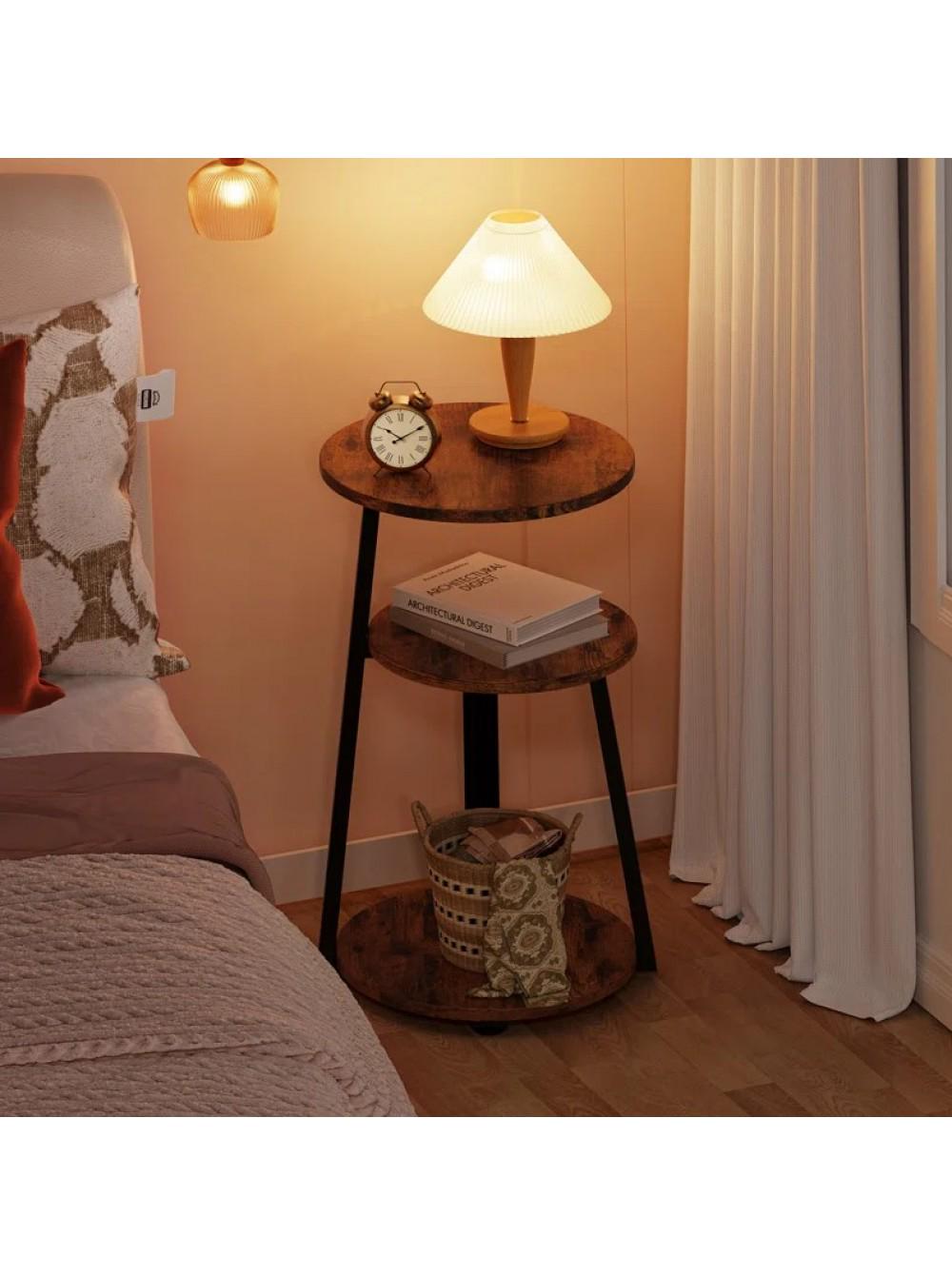 Журнальный столик приставной MSM Vernestine Round Орех - фото 3 Журнальный столик приставной MSM Vernestine Round Орех - фото 3