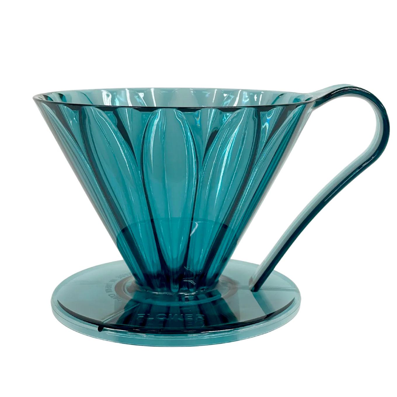 Пуровер CAFEC Tritan Flower Dripper Cup4 Blue/Green (CAFEC TFD-4СBG)