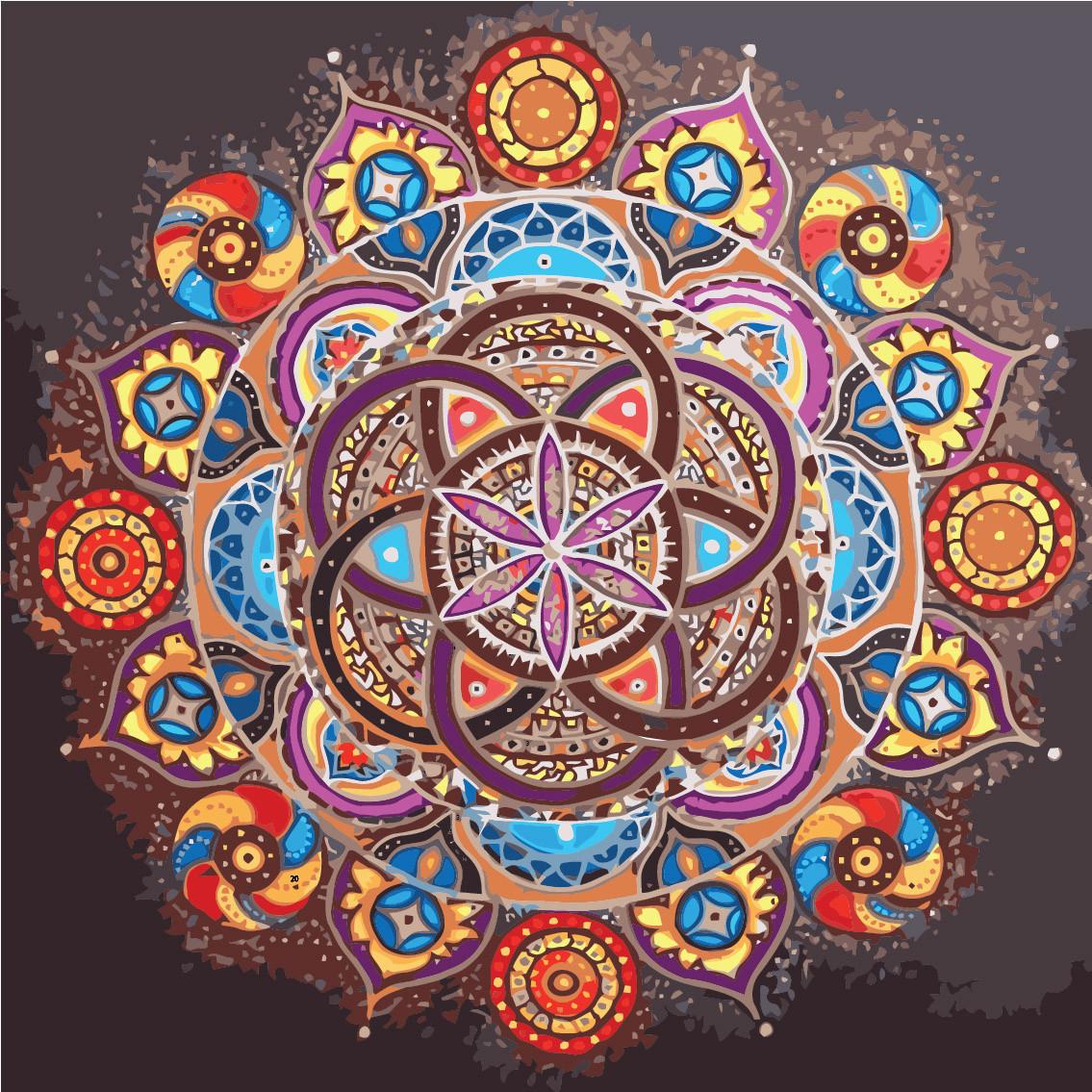 Картина по номерам Идейка Мандала жизни 40x40 см (skl-КНО2817)