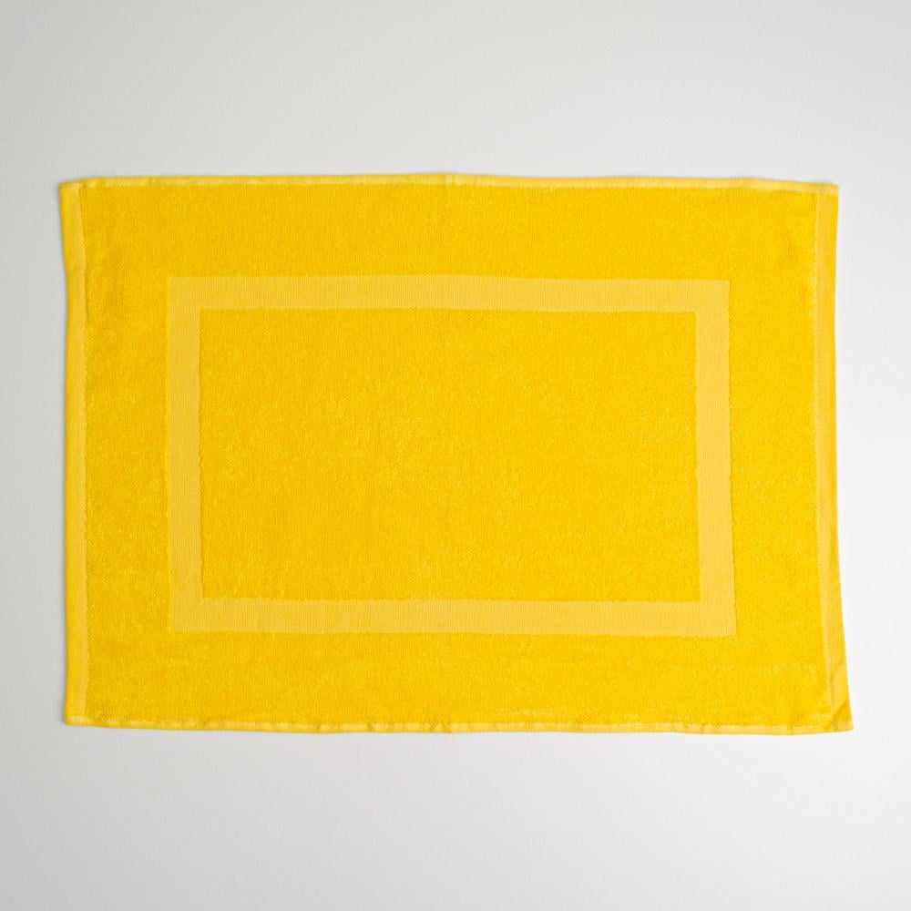 Полотенце махровое для ног GM Textile с прямоугольником 380 г/м2 50х70 см Желтый (380-70-pr-yellow)