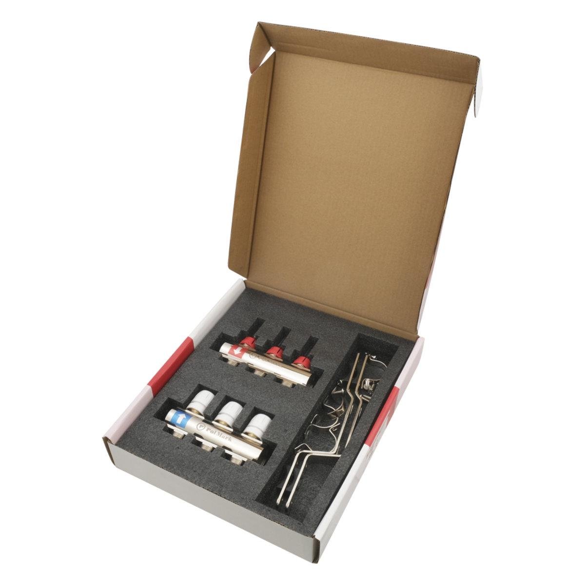 Коллектор Polmark 1x3/4 3 выхода с термоклапанами и расходомерами PBMF103 - фото 3