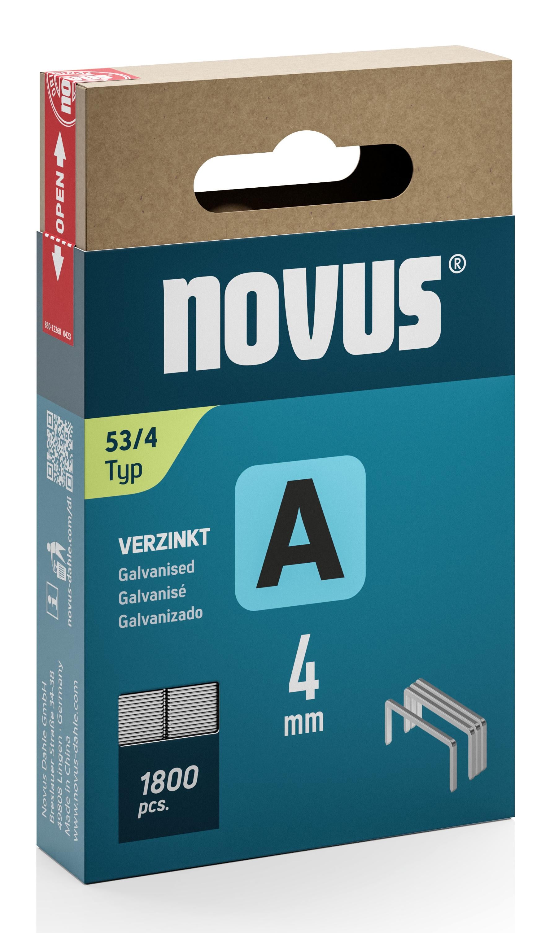 Скобы строительные NOVUS А53 4 мм 1800 шт. (35967560) Скобы строительные NOVUS А53 4 мм 1800 шт. (35967560)