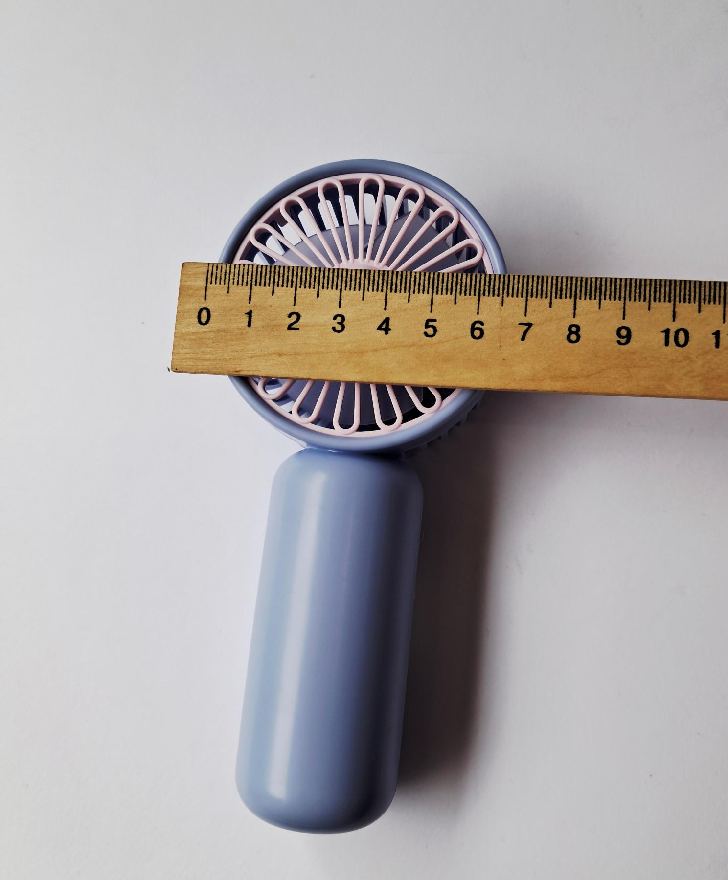 Вентилятор портативний від 2 батарей АА Фіолетовий (W-5010) - фото 7