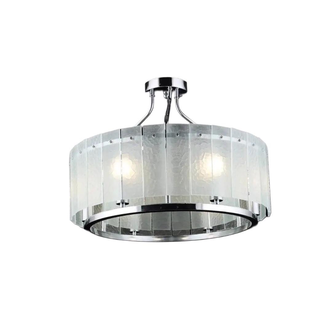 Люстра Sirius с хрустальными пластинами под шесть ламп Е14 Хром (B S2466/6 CH)