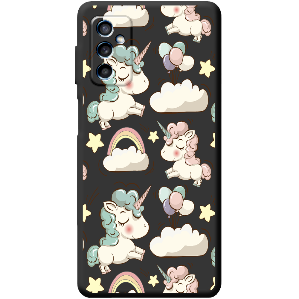 Чехол BoxFace Samsung Galaxy M52 (M526) Unicorns Черный силикон (43657-cc2-43763)
