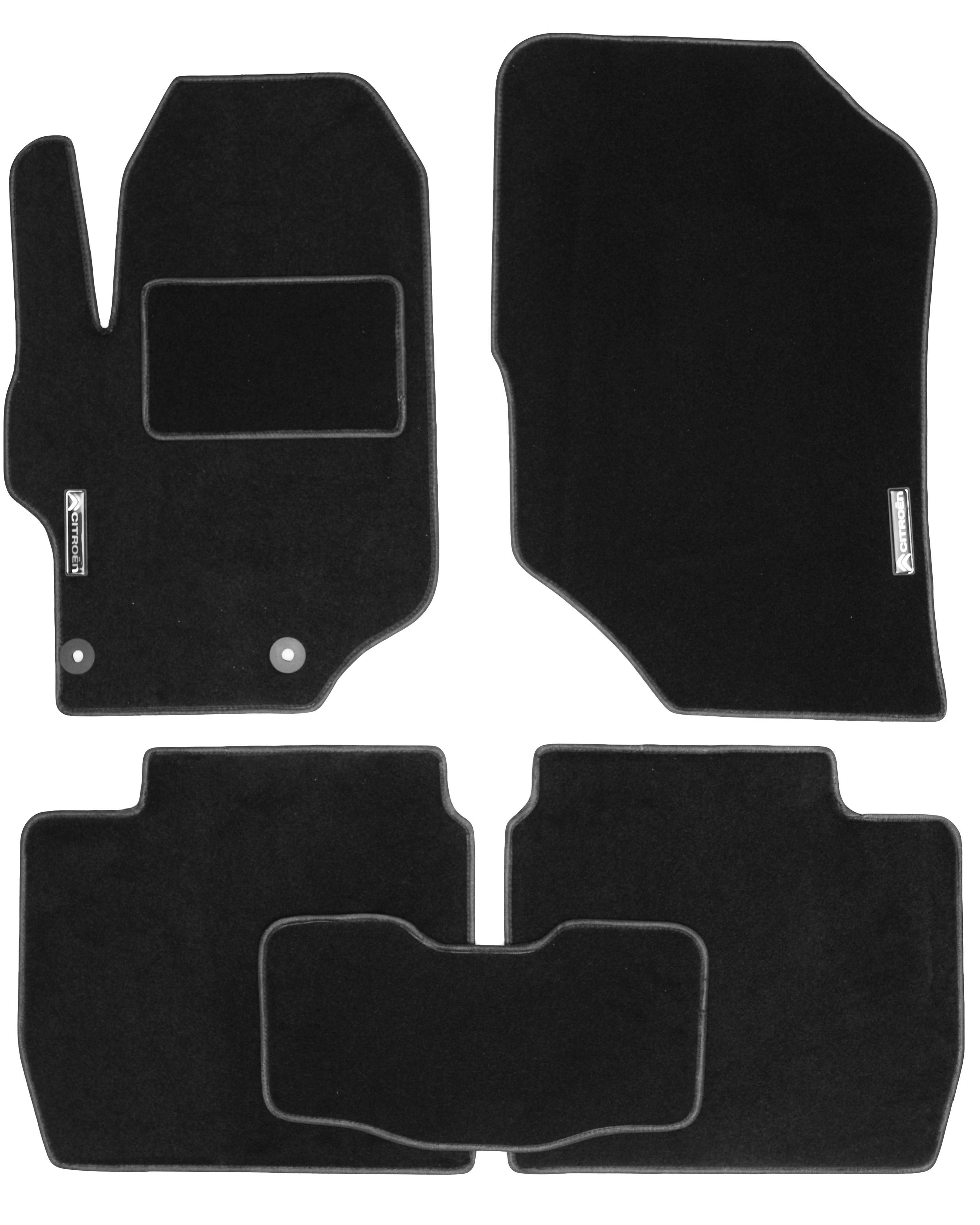 Коврики в салон для Citroen C-Elysee 2013+ текстильные Черный