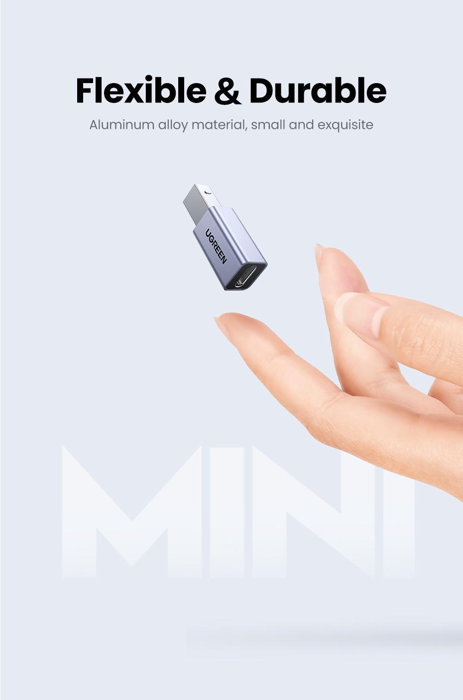 Кабель для принтера UGREEN USB Type-B 2.0-Type-C 480 Мбит/с USB-B на USB-C Серый (20120) - фото 7