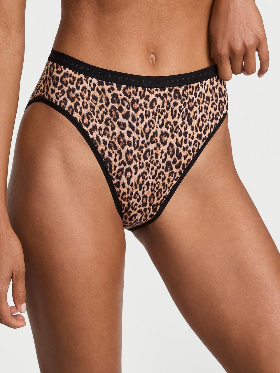 Трусики женские Victoria's Secret Stretch Cotton High-Leg Brief XL Черный (2733404867)