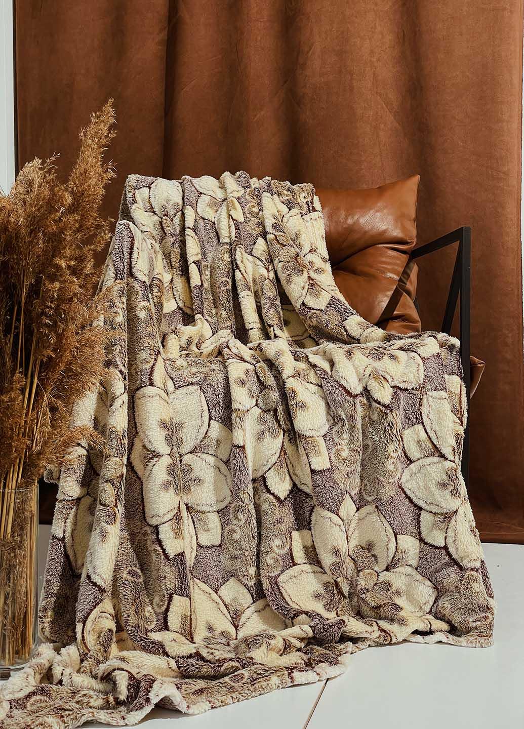 Покрывало велюровое с рисунком 200х180 см (106920-1)