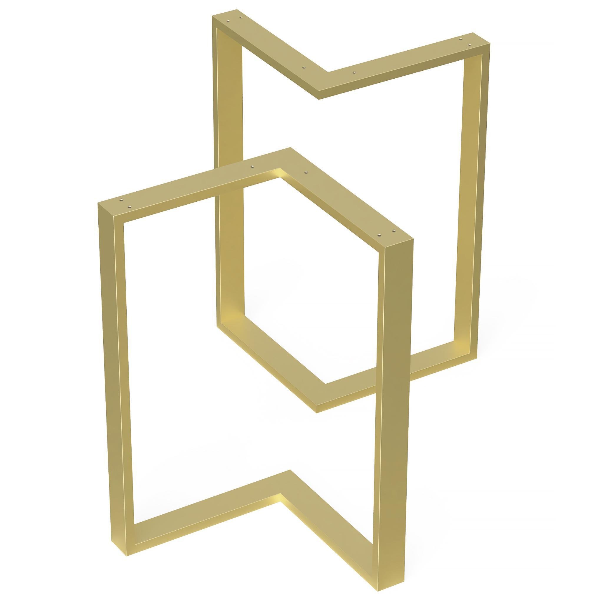 Комплект опор для столу з металу 566х325 мм H 730 мм 2 шт. Золотий (1126) Комплект опор для столу з металу 566х325 мм H 730 мм 2 шт. Золотий (1126)