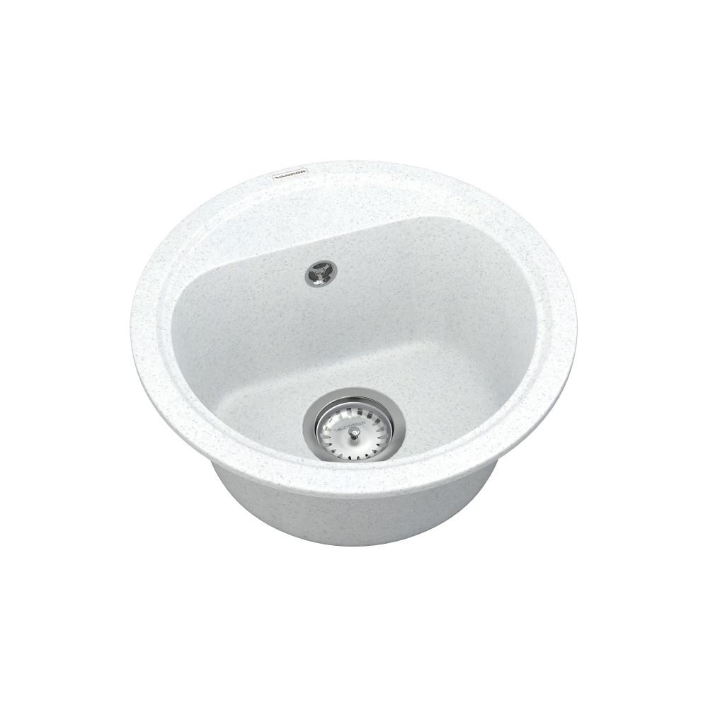 Кухонная мойка VANKOR Lira LMR 01.44 White stone с сифоном