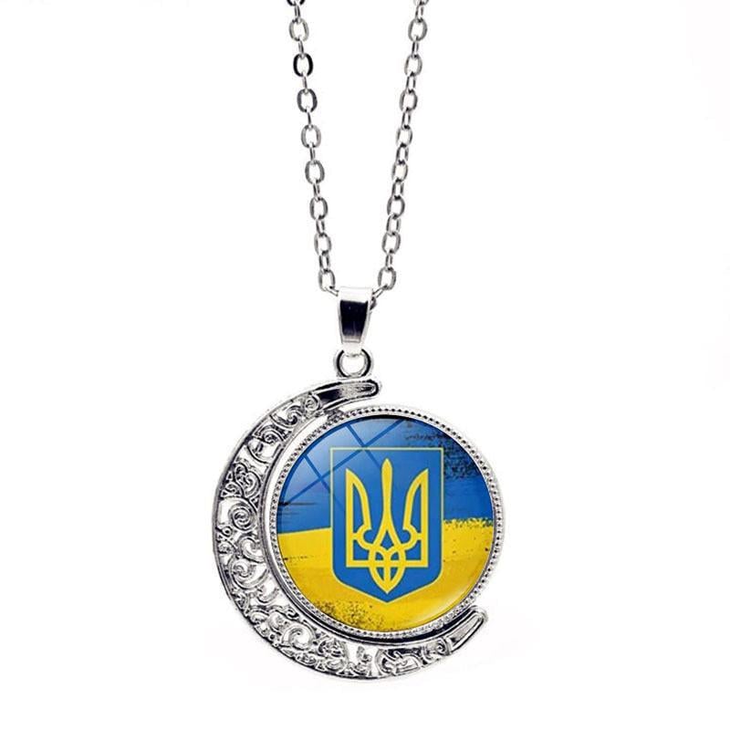 Кулон-подвеска на шею Патиотический с Украинским тризубом (2106123717)