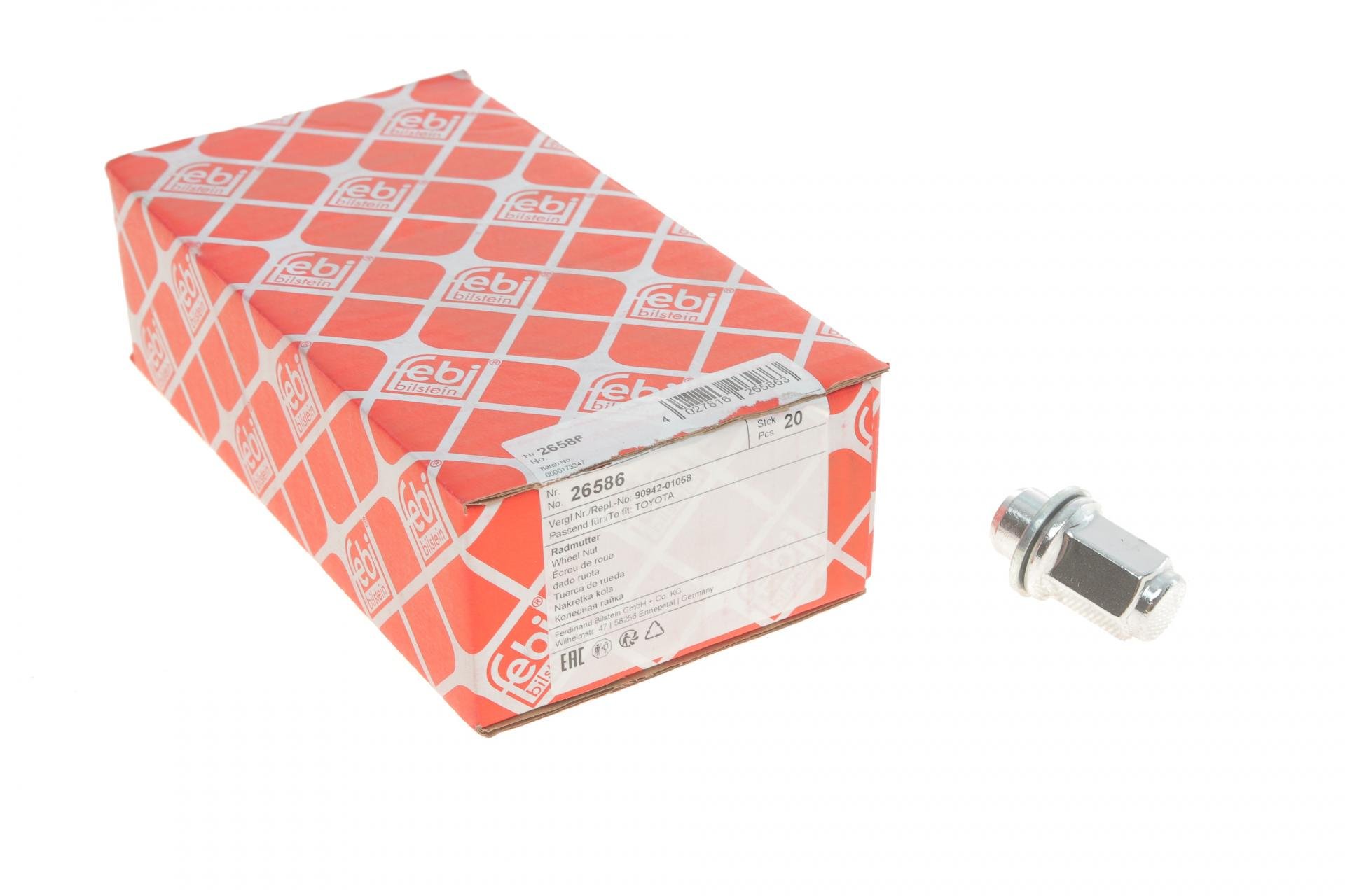 Гайка колесная FEBI BILSTEIN Toyota Corolla/Lexus LS-09 M12x1,5 мм (26586)