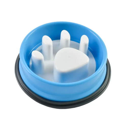 Миска для животных круглая Лапка Slow Feeder Bowl с перегородками от переедания 500 мл 15,5х5,8 см (29897414)
