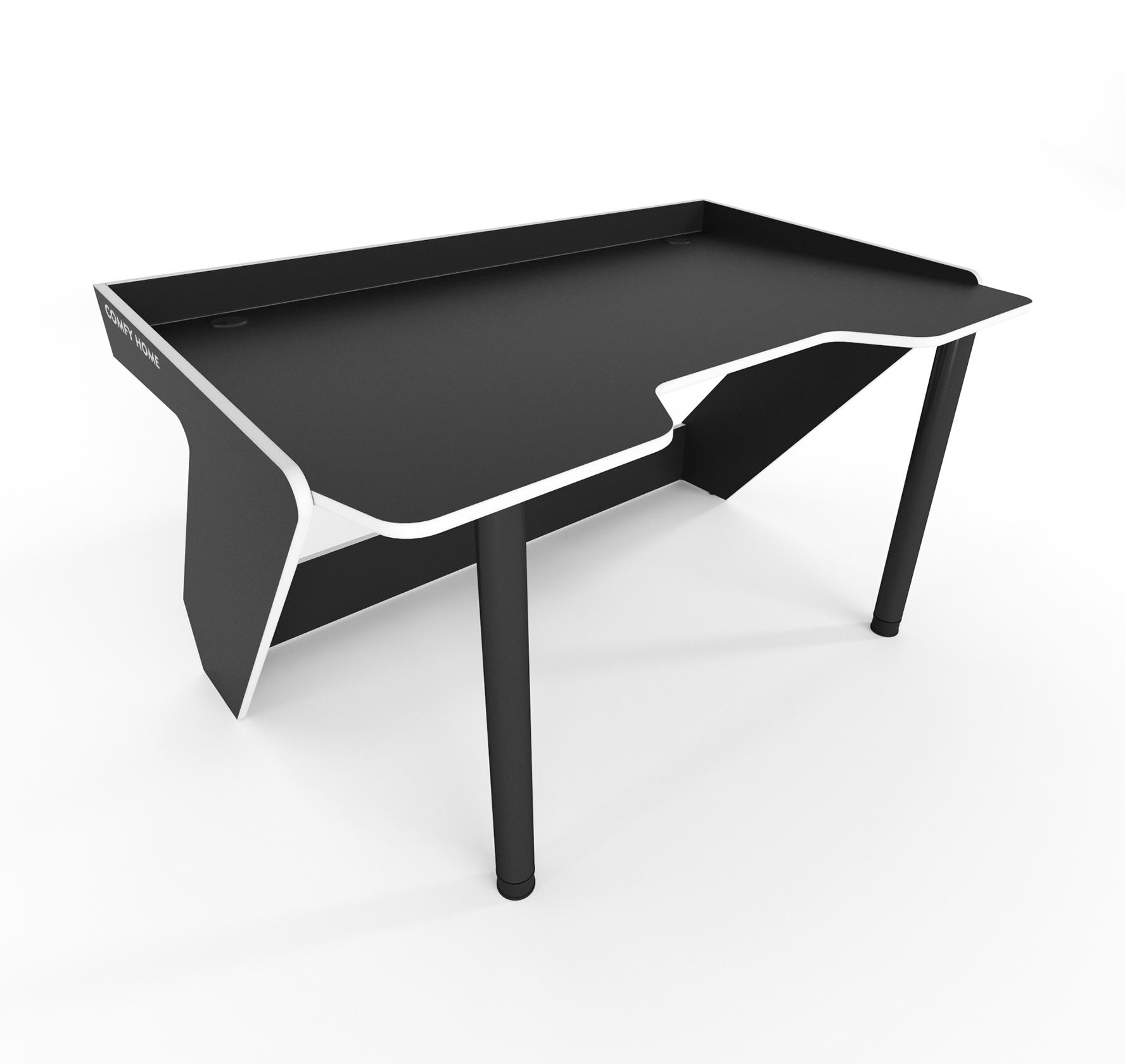 Стол геймерский Zeus Comfy-Home Kronika ламинированный ДСП/металл Черный/Белый - фото 2 Стол геймерский Zeus Comfy-Home Kronika ламинированный ДСП/металл Черный/Белый - фото 2